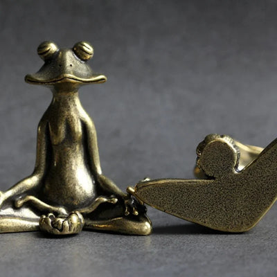 Zen Frog Incense Holder Solid Copper Decor - Smarsty