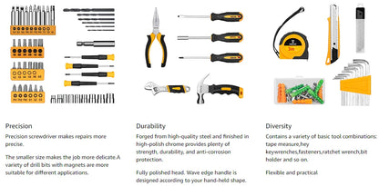 DEKO 126 Piece Power Tool Combo Kit with Lightweight Cordless Drill - Smarsty