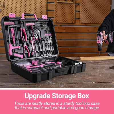 DEKO Pink 20V Cordless Drill Tool Kit Set - Smarsty