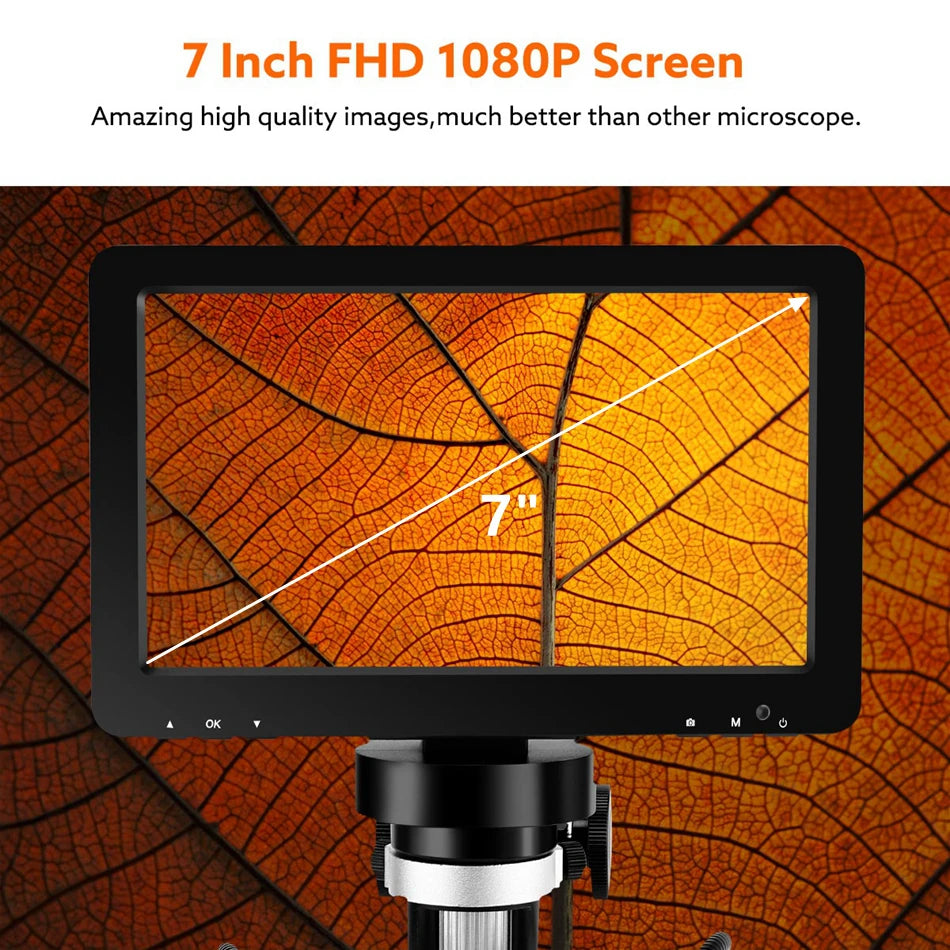 Elikliv 7 Inch 1080P Digital Microscope with LED Lights - Smarsty