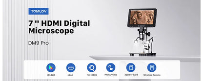 Elikliv 7 Inch 1080P Digital Microscope with LED Lights - Smarsty