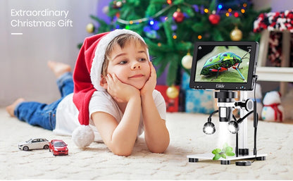Elikliv 7 Inch 1080P Digital Microscope with LED Lights - Smarsty
