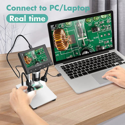 Elikliv 7 Inch 1080P Digital Microscope with LED Lights - Smarsty