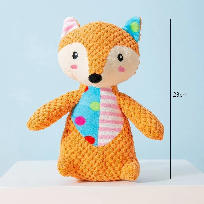 Interactive Plush Dog Toy for Teeth Cleaning and Squeaking - Smarsty