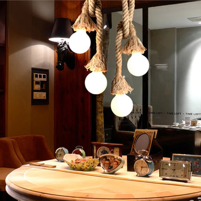 Vintage Hemp Rope Pendant Light for Industrial Decor - Smarsty