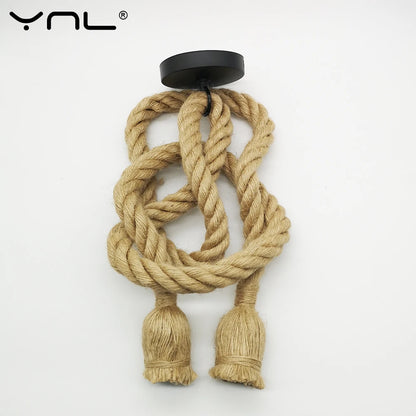 Vintage Hemp Rope Pendant Light for Industrial Decor - Smarsty