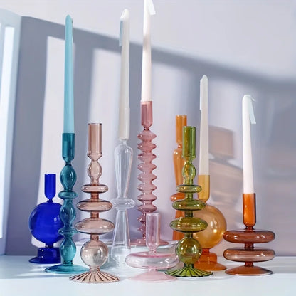 Nordic Glass Candle Holder and Vase for Elegant Home Decor - Smarsty