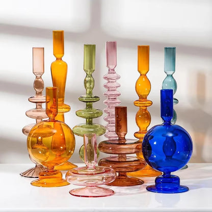 Nordic Glass Candle Holder and Vase for Elegant Home Decor - Smarsty
