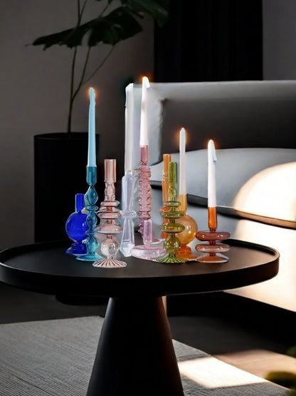 Nordic Glass Candle Holder and Vase for Elegant Home Decor - Smarsty