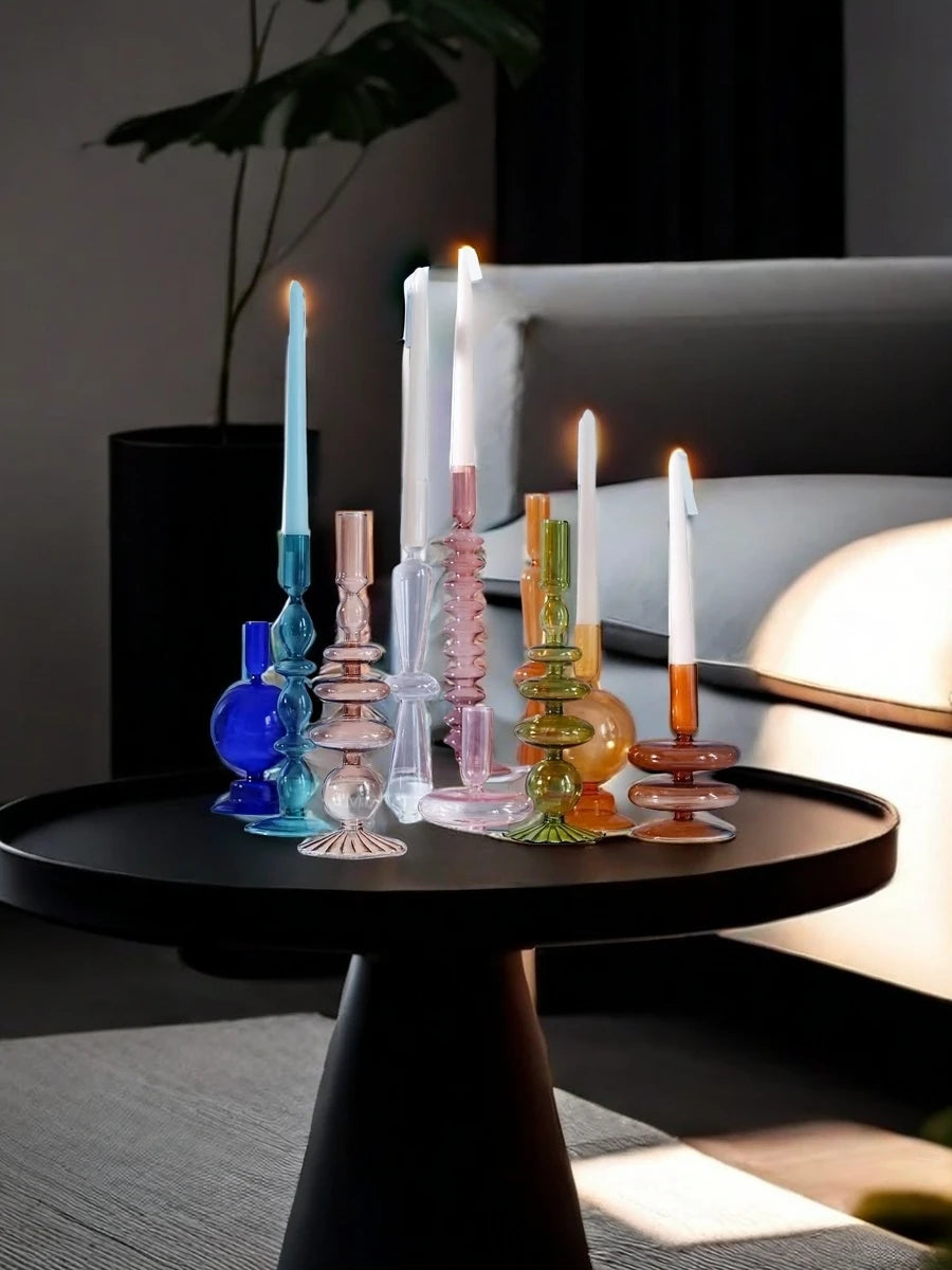 Nordic Glass Candle Holder and Vase for Elegant Home Decor - Smarsty