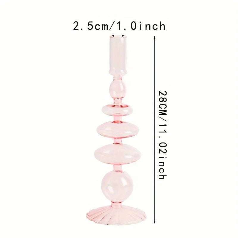 Nordic Glass Candle Holder and Vase for Elegant Home Decor - Smarsty