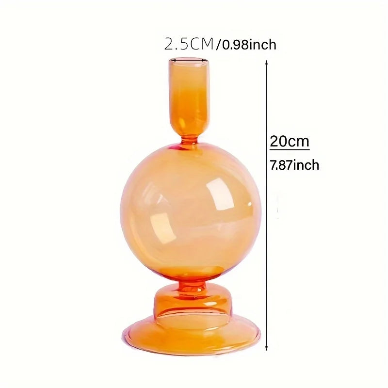 Nordic Glass Candle Holder and Vase for Elegant Home Decor - Smarsty