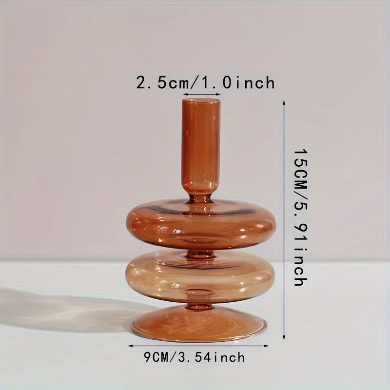 Nordic Glass Candle Holder and Vase for Elegant Home Decor - Smarsty