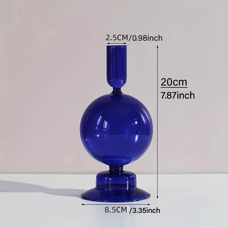 Nordic Glass Candle Holder and Vase for Elegant Home Decor - Smarsty