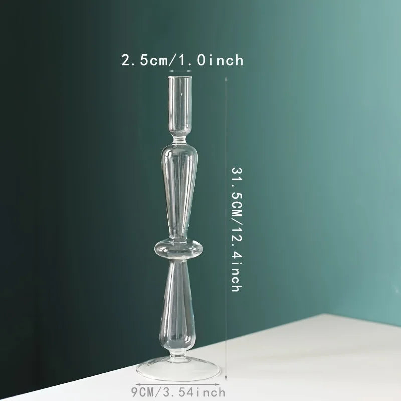 Nordic Glass Candle Holder and Vase for Elegant Home Decor - Smarsty