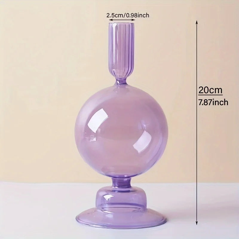 Nordic Glass Candle Holder and Vase for Elegant Home Decor - Smarsty