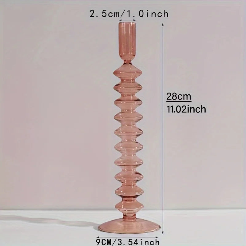 Nordic Glass Candle Holder and Vase for Elegant Home Decor - Smarsty