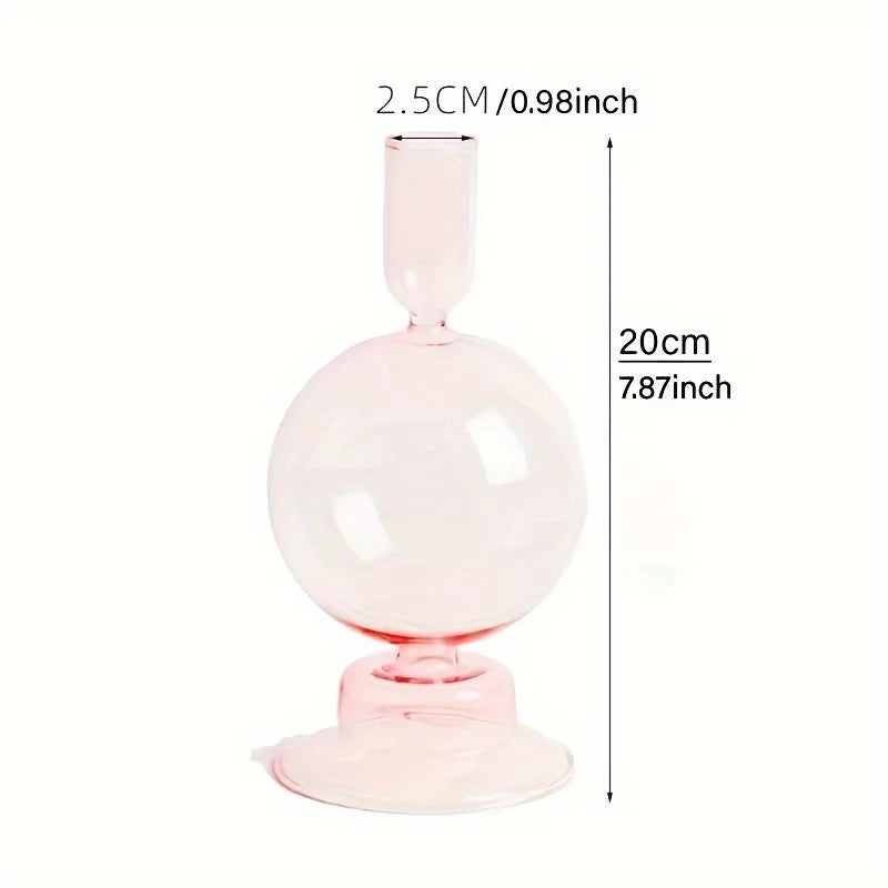 Nordic Glass Candle Holder and Vase for Elegant Home Decor - Smarsty
