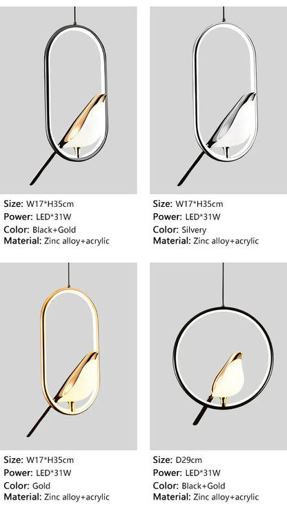 Magpie LED Pendant Lamp for Stylish Bedroom Lighting - Smarsty