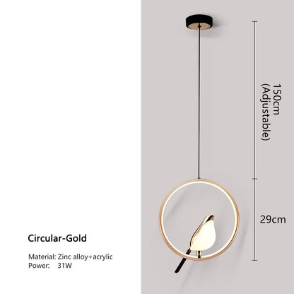 Magpie LED Pendant Lamp for Stylish Bedroom Lighting - Smarsty