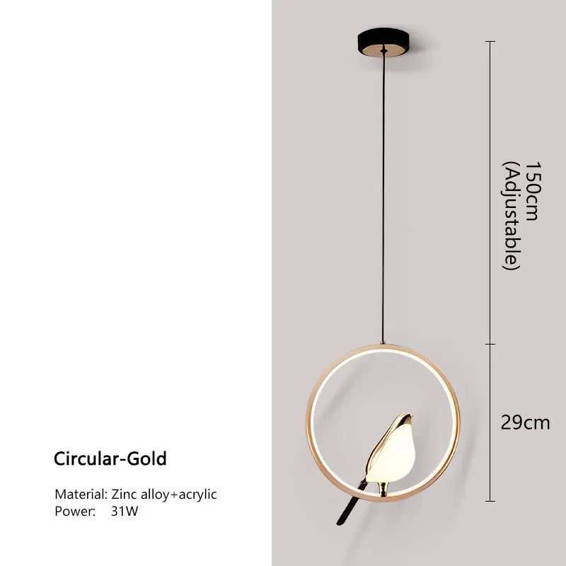 Magpie LED Pendant Lamp for Stylish Bedroom Lighting - Smarsty