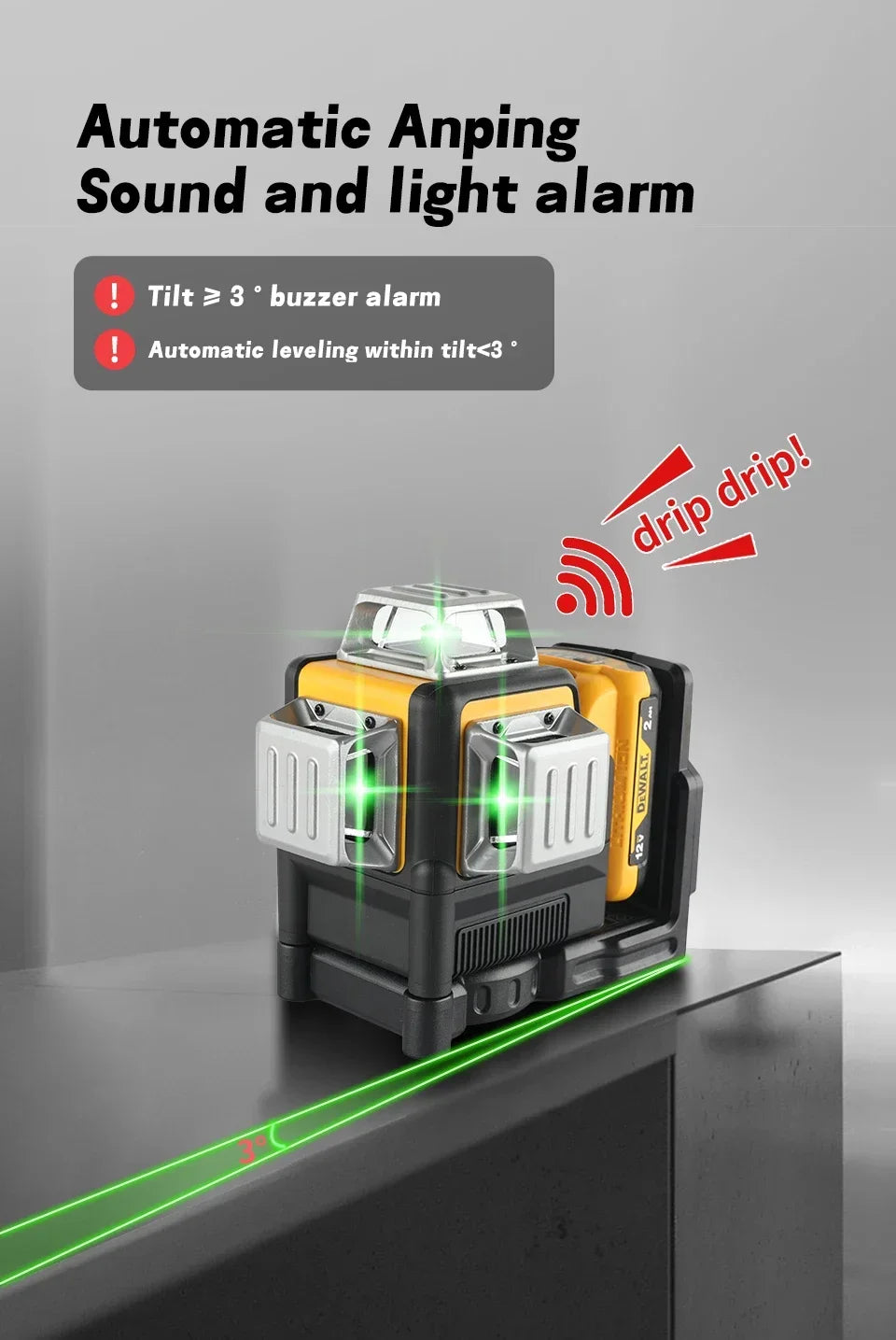 Dewalt 360 Degree Green Laser Level Tool - Smarsty