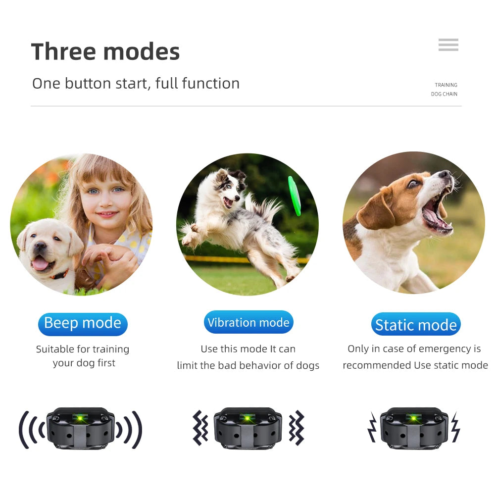 Rechargeable Waterproof Dog Training Collar with Anti Barking Feature - Smarsty