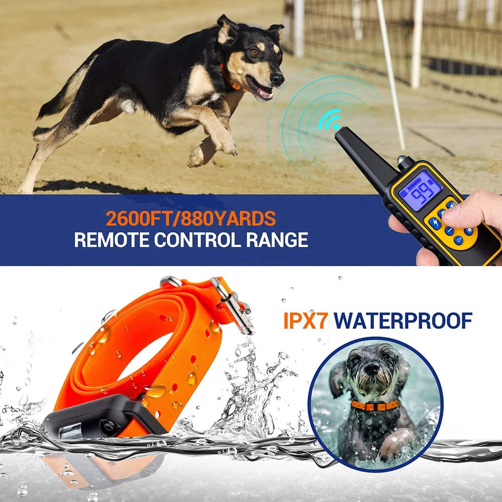 Rechargeable Electric Dog Training Collar with Detachable Bark Control - Smarsty