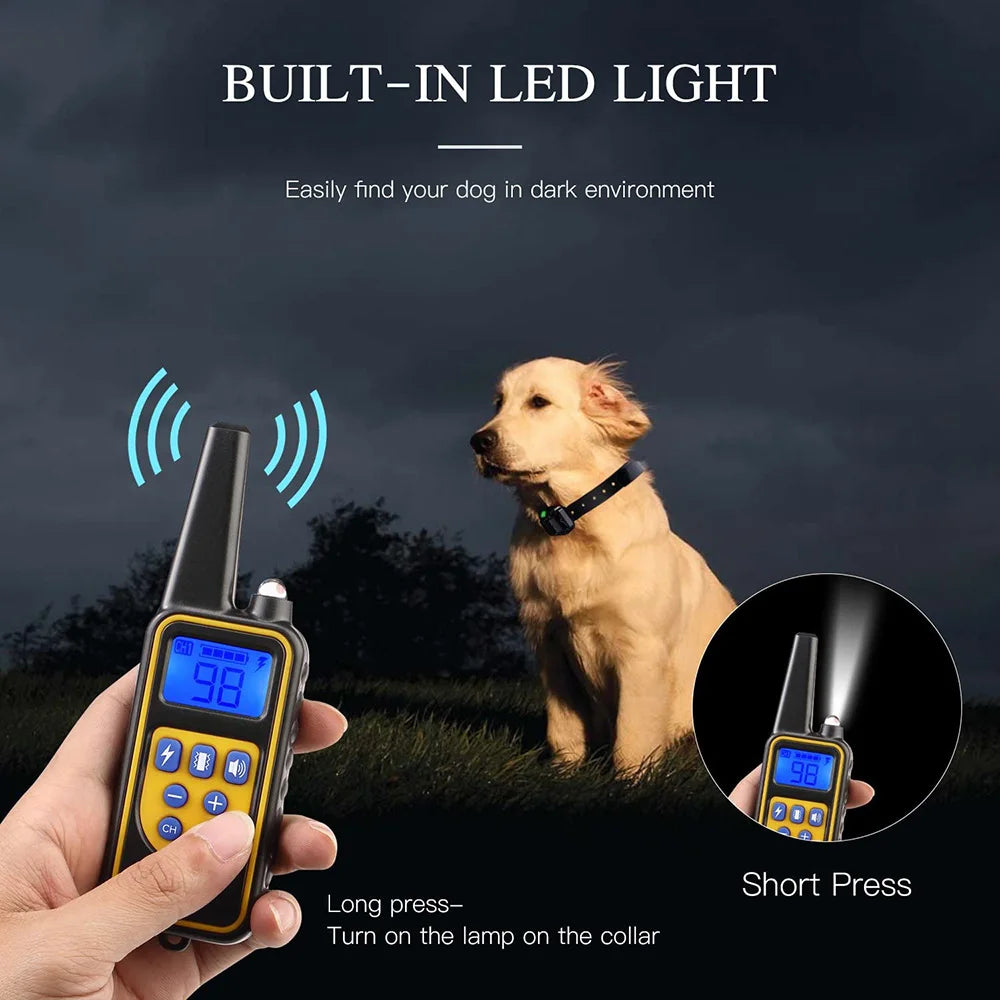 Rechargeable Electric Dog Training Collar with Detachable Bark Control - Smarsty