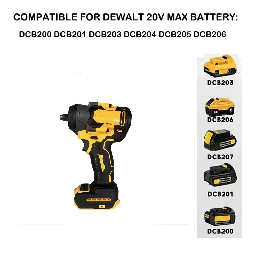 Brushless Electric Impact Wrench 1200N.M Cordless Power Tool - Smarsty