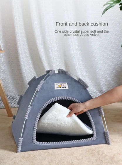 Foldable Cat House Tent for All Seasons Portable Design - Smarsty