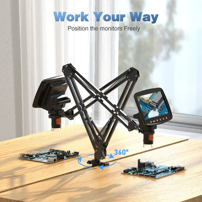 Adjustable Metal Microscope Arm Stand for Enhanced Stability - Smarsty