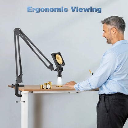 Adjustable Metal Microscope Arm Stand for Enhanced Stability - Smarsty