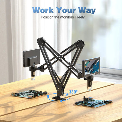 Adjustable Metal Microscope Arm Stand for Enhanced Stability - Smarsty