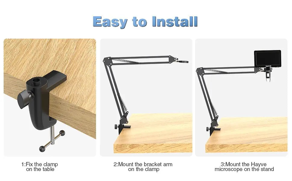 Adjustable Metal Microscope Arm Stand for Precision Imaging - Smarsty