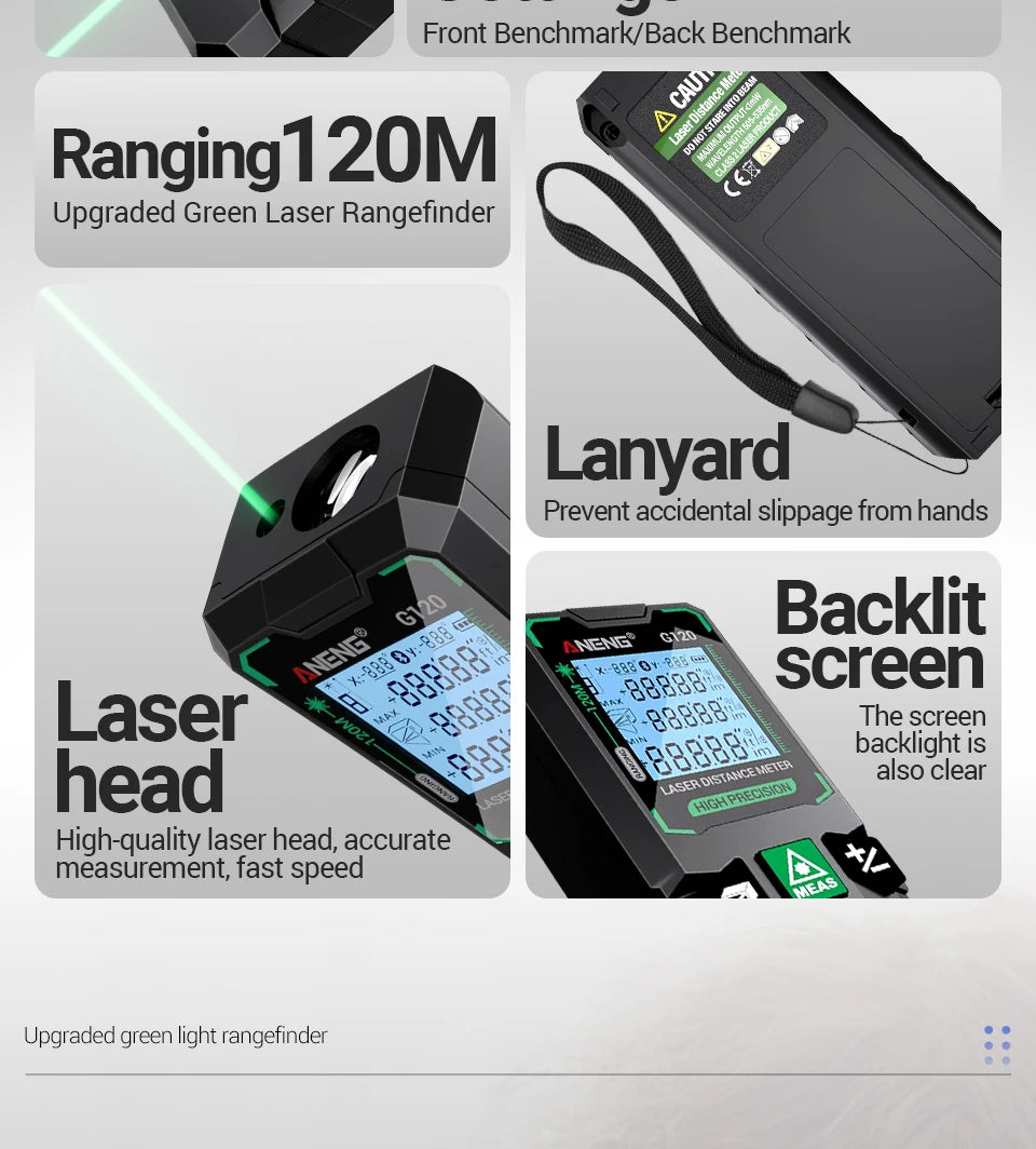 ANENG G120 High Precision Laser Rangefinder for Accurate Measuring - Smarsty
