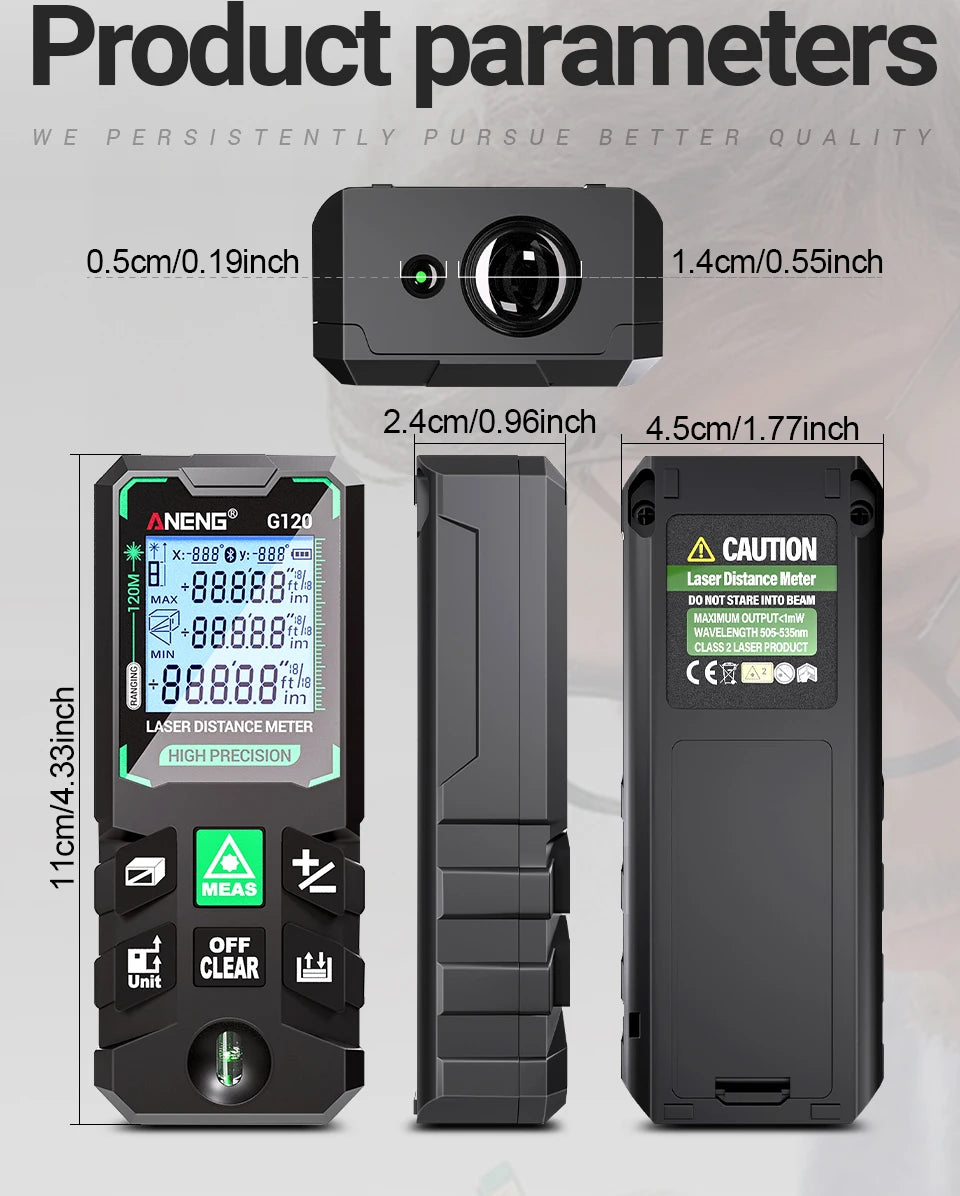 ANENG G120 High Precision Laser Rangefinder for Accurate Measuring - Smarsty