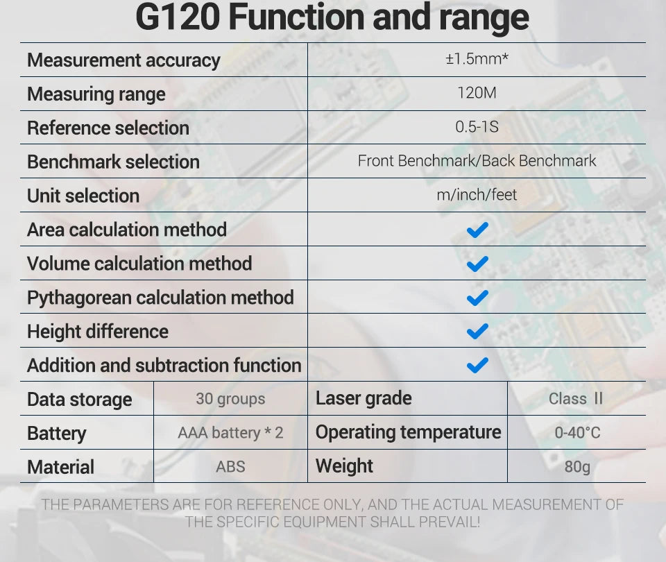 ANENG G120 High Precision Laser Rangefinder for Accurate Measuring - Smarsty