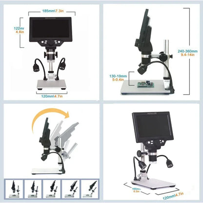 G1200 7 Inch Digital Microscope with Adjustable Stand - Smarsty