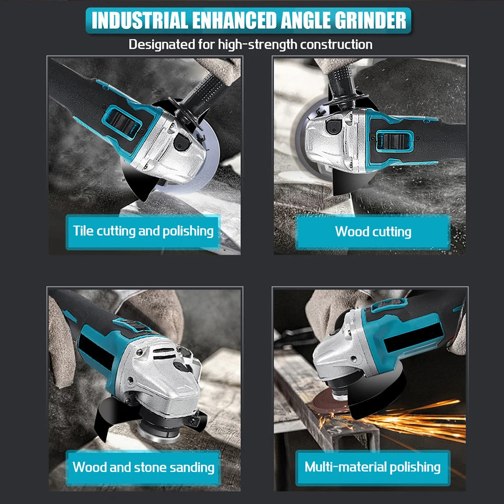 Brushless Electric Angle Grinder Combo Kit with Impact Wrench - Smarsty