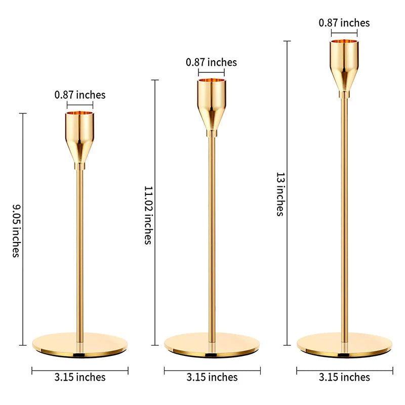 European Style Metal Candle Holders Set for Elegant Home Decor - Smarsty