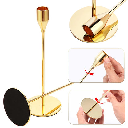 European Style Metal Candle Holders Set for Elegant Home Decor - Smarsty