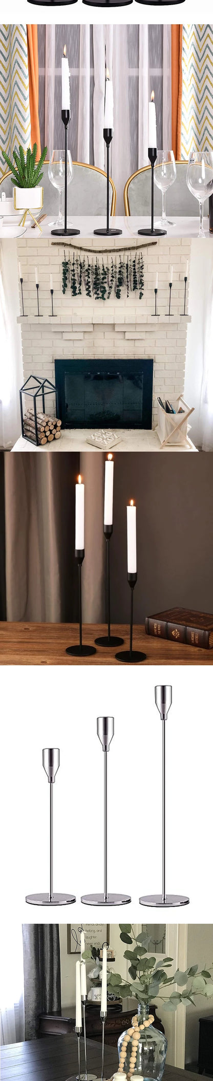 European Style Metal Candle Holders Set for Elegant Home Decor - Smarsty
