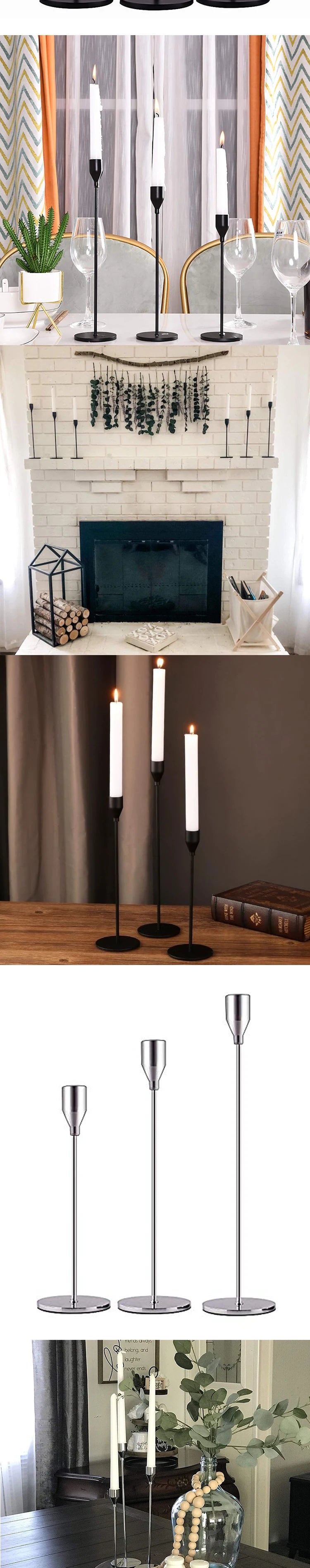 European Style Metal Candle Holders Set for Elegant Home Decor - Smarsty