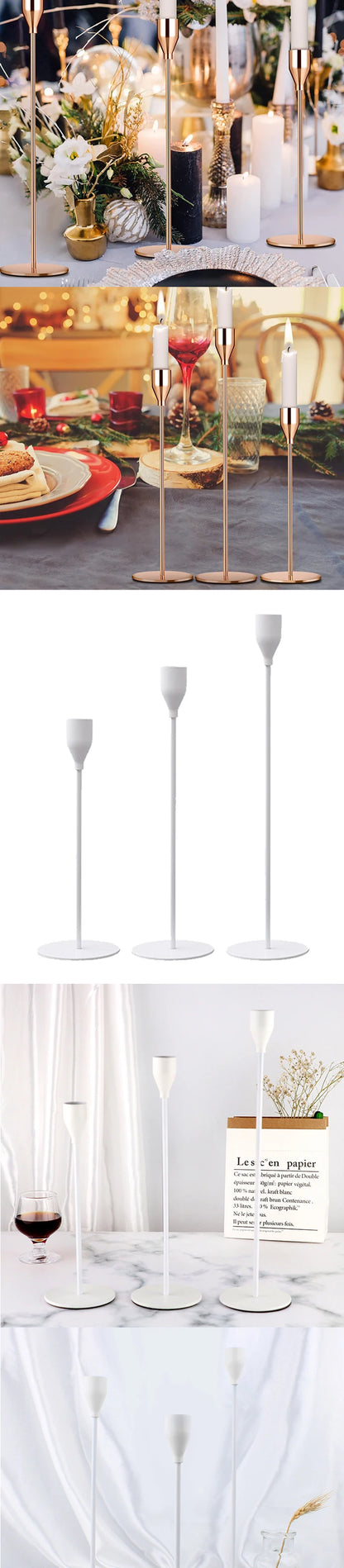 European Style Metal Candle Holders Set for Elegant Home Decor - Smarsty