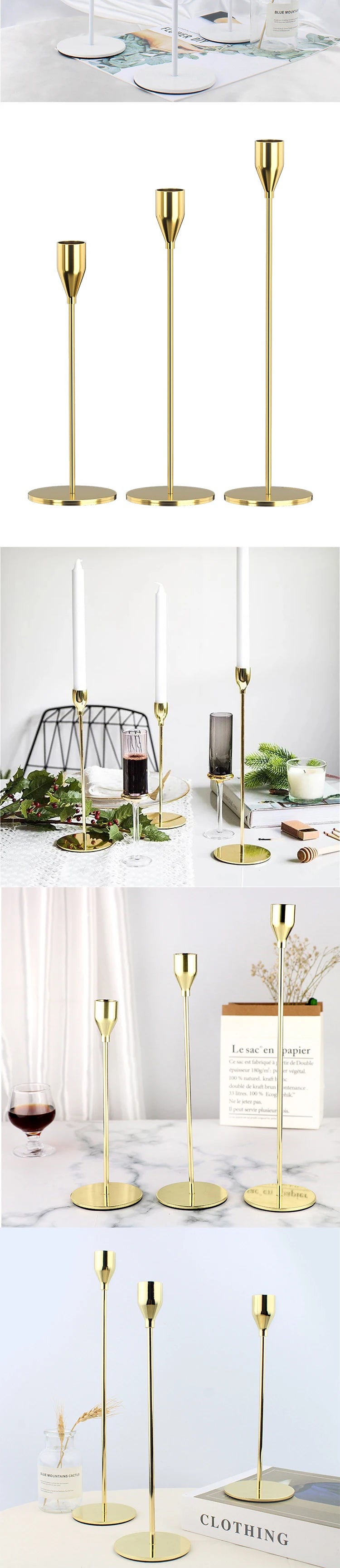 European Style Metal Candle Holders Set for Elegant Home Decor - Smarsty
