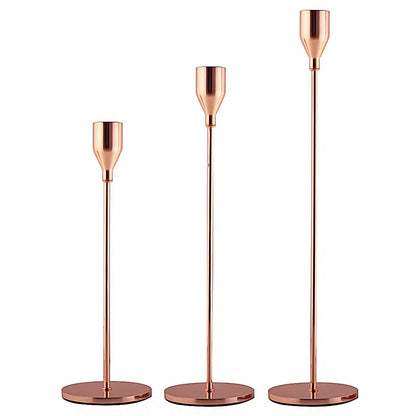 European Style Metal Candle Holders Set for Elegant Home Decor - Smarsty