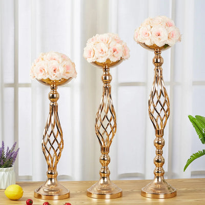 Golden Iron Candle Holder for Elegant Wedding Decor - Smarsty