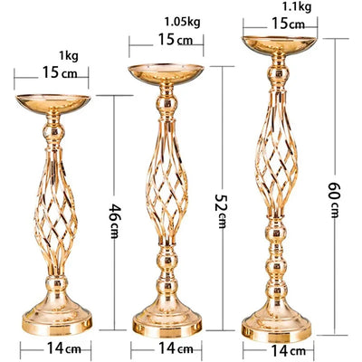Golden Iron Candle Holder for Elegant Wedding Decor - Smarsty