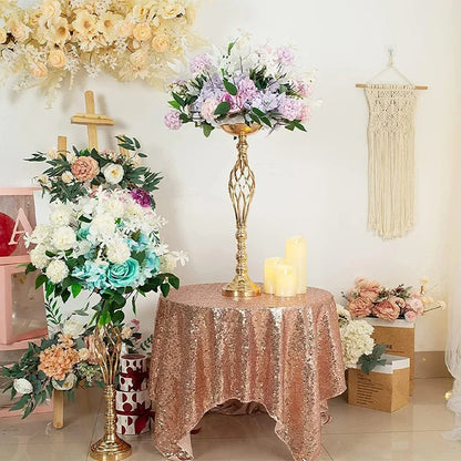 Golden Iron Art Candle Holder for Wedding Decor - Smarsty